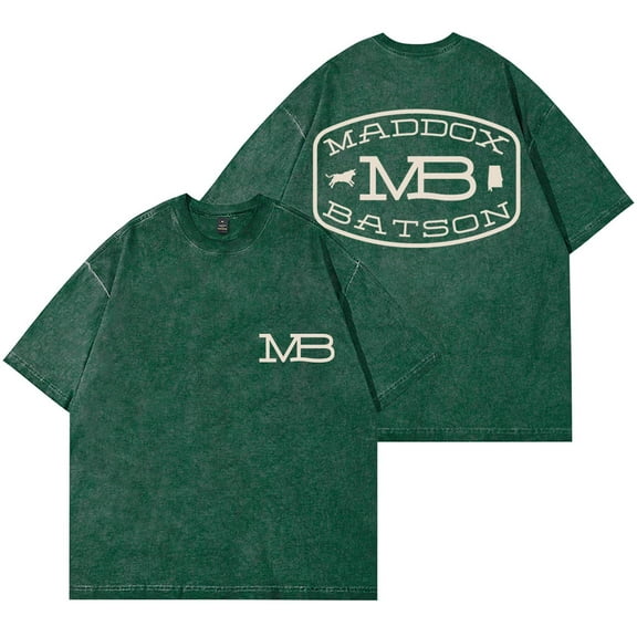 Maddox Batson MB Logo Vintage Wash T-Shirts Cosplay Women Men Cotton Short Sleeve Tee
