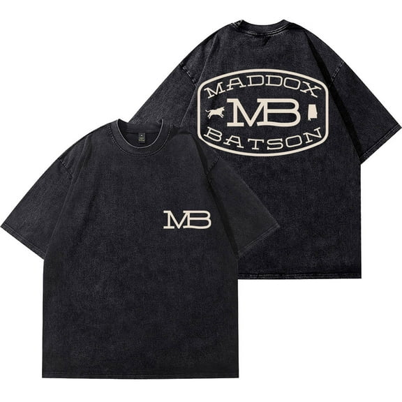 Maddox Batson MB Logo Vintage Wash T-Shirts Cosplay Women Men Cotton Short Sleeve Tee