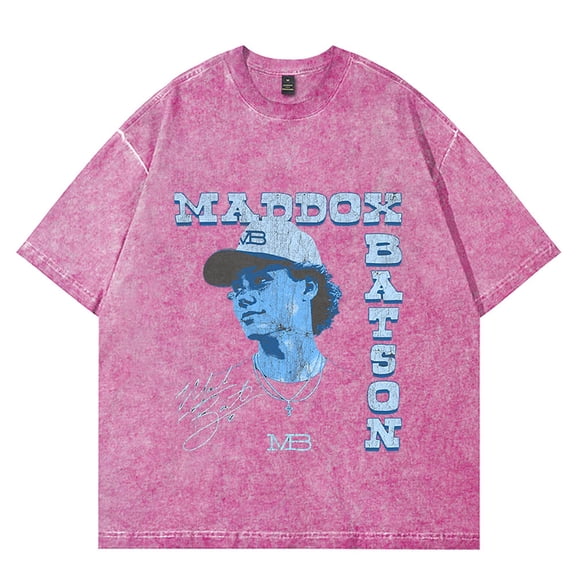 Maddox Batson MB Photo Vintage Wash T-Shirts Cosplay Women Men Cotton Short Sleeve Tee