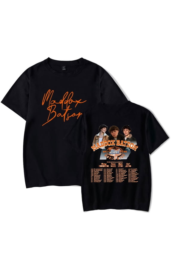 Maddox Batson Merch Live Worldwide Tour 2026  tshirt crewneck short sleeve tshirt men/women music fans  tops