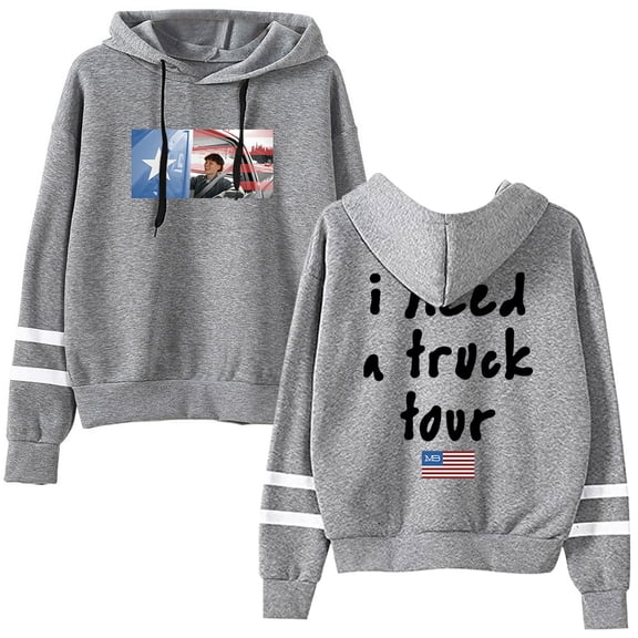 Maddox Batson Merch MB I Need A Truck Tour Pullover Hoodie Pocketless Long Sleeve Sweatshirt Unisex Casual Clothes