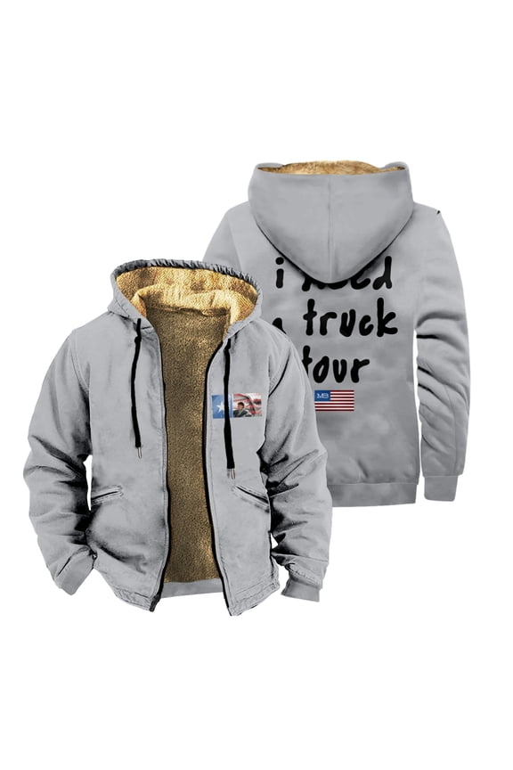 Maddox Batson Merch MB I Need A Truck Tour Zipper Jacket Long Sleeve Winter Parka Women Men Casual Fashion Coat