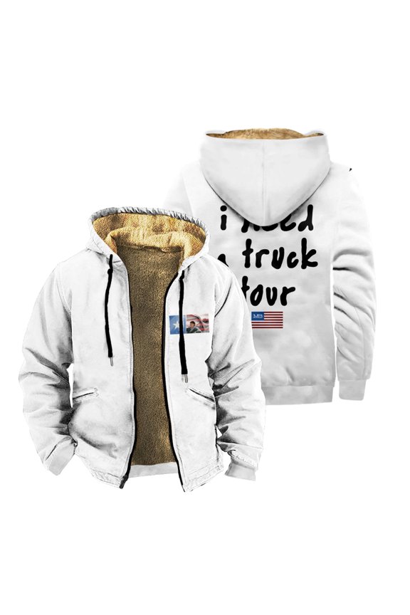 Maddox Batson Merch MB I Need A Truck Tour Zipper Jacket Long Sleeve Winter Parka Women Men Casual Fashion Coat