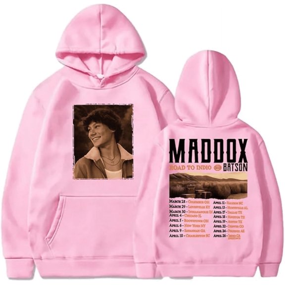 Maddox Batson Merch Road To Indio Tour Hooded Drawstring Pocket Sweatshirt Men/women Pullover