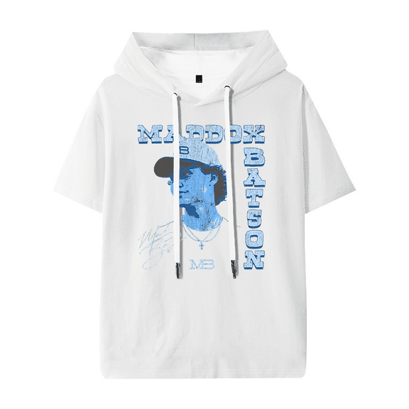 Maddox Batson Photo Hooded T-shirt Women Men Short Sleeve Tee Casual Fashion Tops