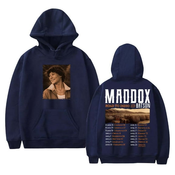 Maddox Batson Road To Indio Tour 2025 Hoodies Women Men Casual Long Sleeve Sweatshirt Fashion Clothes