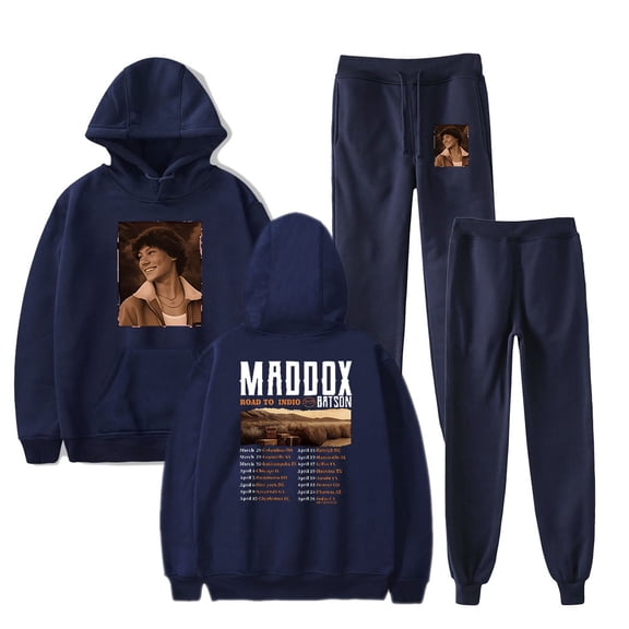 Maddox Batson Road To Indio Tour 2025 Men/Women Fall Suit Hoodies Sportswear Hooded Ankle Banded Pant Two Piece Set