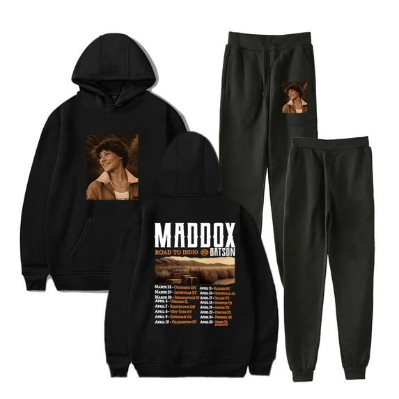 Maddox Batson Road To Indio Tour 2025 Merch Hoodies Jogger Pants Cosplay Unisex Fashion Streetwear
