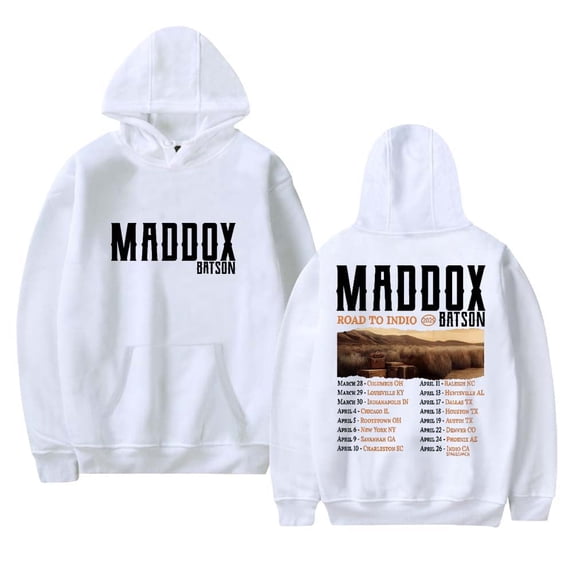 Maddox Batson Road To Indio Tour 2025 Merch Hoodies Men's and Women's Casual Fashion Long Sleeve Sportswear Clothes