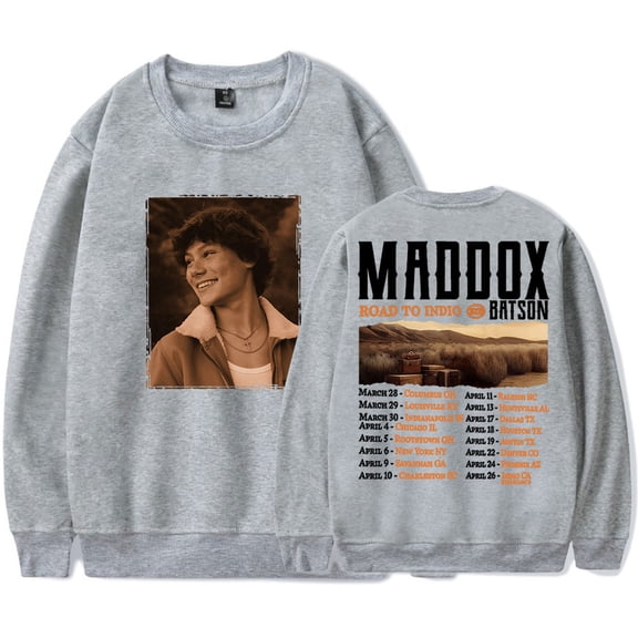 Maddox Batson Road To Indio Tour 2025 Merch Long Sleeve Tee Unisex Fashion Crewneck Sweatshirts