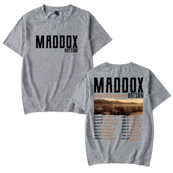 Maddox Batson Road To Indio Tour 2025 Merch T-Shirt Women Men Casual Crewneck Short Sleeve Tee
