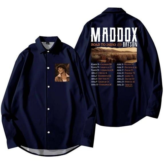 Maddox Batson Road To Indio Tour 2025 Shirt Women Men Long Sleeve Casual Streetwear Clothes