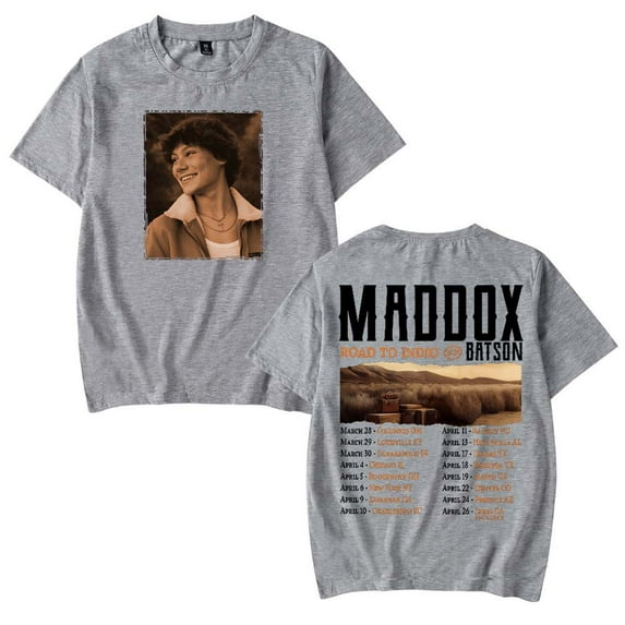 Maddox Batson Road To Indio Tour 2025 T-Shirt Women Men Casual Crewneck Short Sleeve Fashion Tee