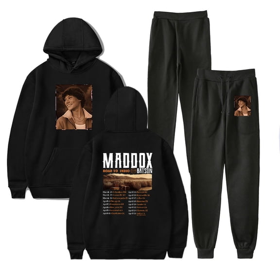 Maddox Batson Road To Indio Tour Hoodie Pants Sets Merch Men/Women Sweatshirt Pants Two Piece Set Streetwear