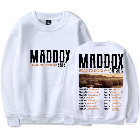 Maddox Batson Road To Indio Tour Logo Merch Crewneck Sweatshirts Cosplay Unisex Long Sleeve Tee