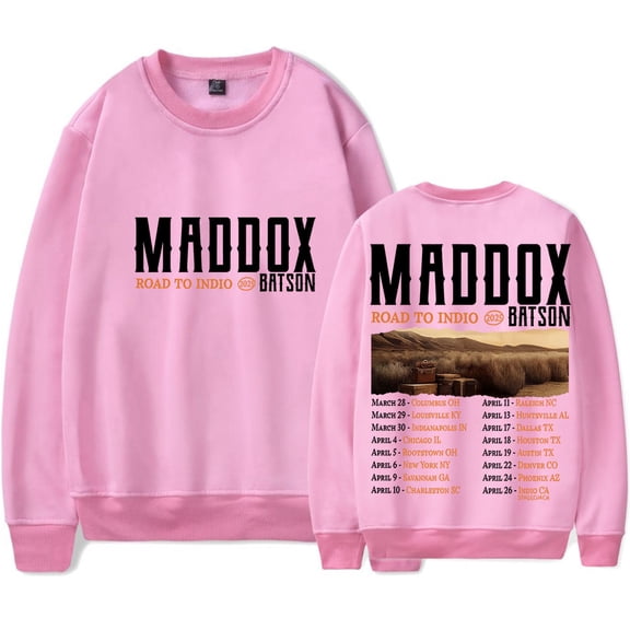 Maddox Batson Road To Indio Tour Logo Merch Crewneck Sweatshirts Cosplay Unisex Long Sleeve Tee