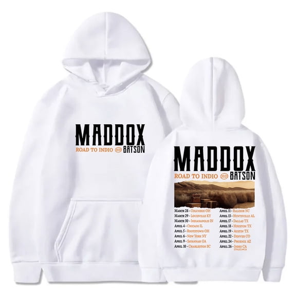 Maddox Batson Road To Indio Tour Logo Merch Hoodies Cosplay Unisex Long Sleeve Hooded Sweatshirts