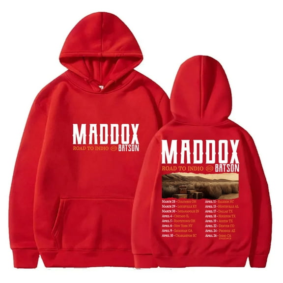 Maddox Batson Road To Indio Tour Logo Merch Hoodies Cosplay Unisex Long Sleeve Hooded Sweatshirts