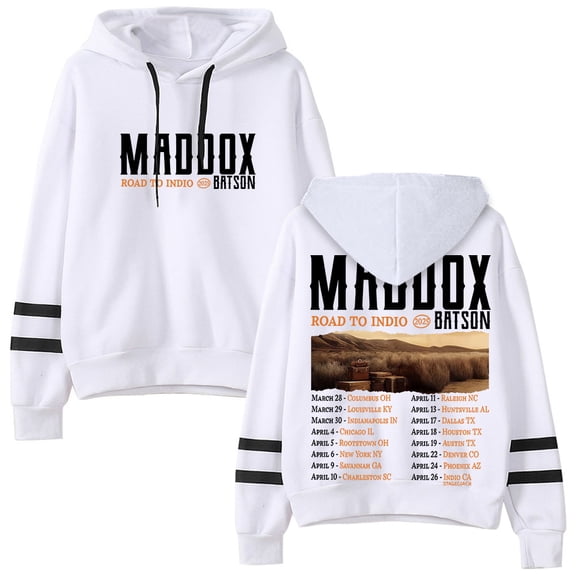Maddox Batson Road To Indio Tour Logo Merch Pullovers Pocketless Parallel Bars Sleeve Streetwear
