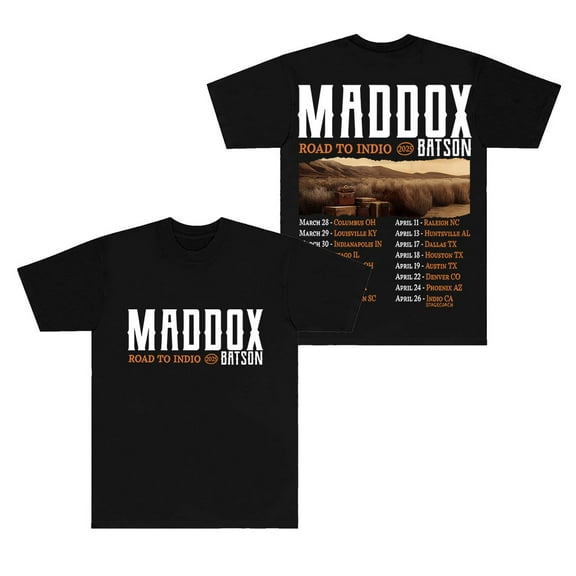 Maddox Batson Road To Indio Tour Logo Merch T-Shirts Summer Unisex Fashion Short Sleeve Tee