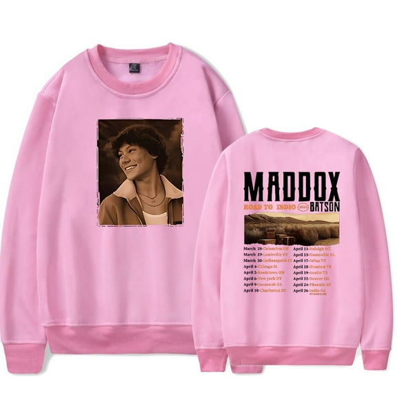 Maddox Batson Road To Indio Tour Merch Long Sleeve Crewneck Sweatshirt For Men/Women Fashion Streetwear