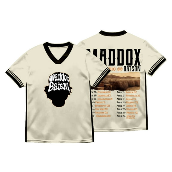 Maddox Batson Road To Indio Tour Merch V-neck Tee Summer Unisex Fashion Short Sleeve T-Shirts