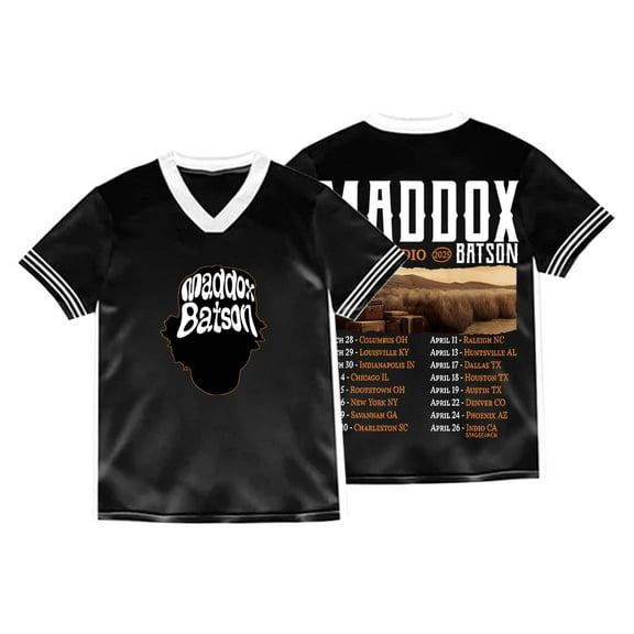 Maddox Batson Road To Indio Tour Merch V-neck Tee Summer Unisex Fashion Short Sleeve T-Shirts