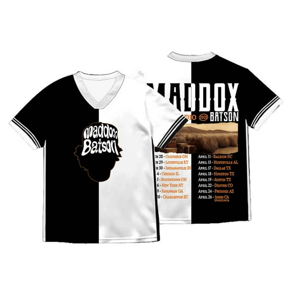 Maddox Batson Road To Indio Tour Merch V-neck Tee Summer Unisex Fashion Short Sleeve T-Shirts