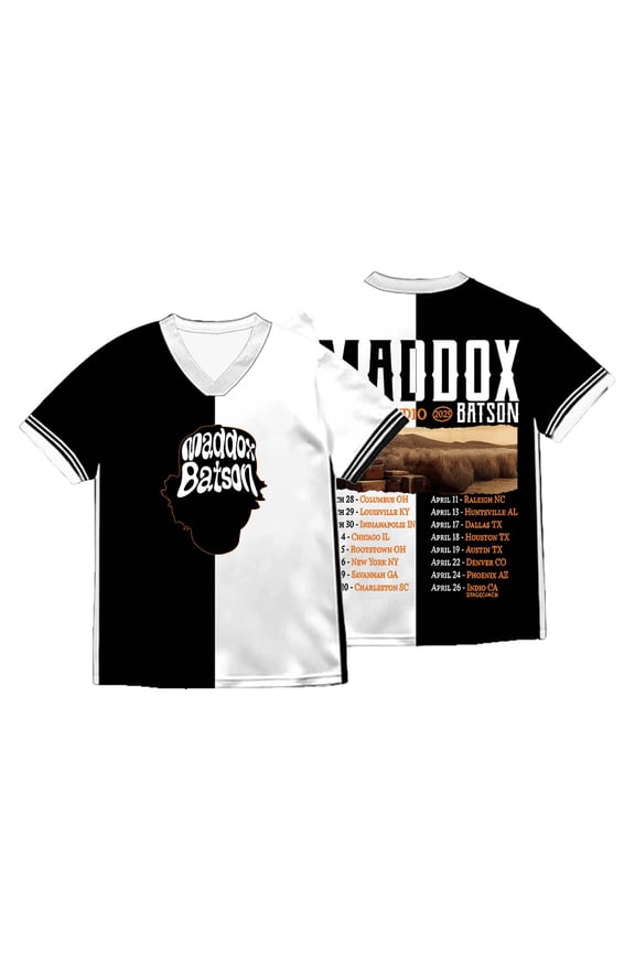 Maddox Batson Road To Indio Tour Merch V-neck Tee Summer Unisex Fashion Short Sleeve T-Shirts