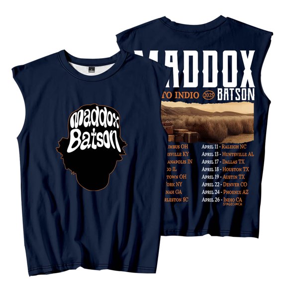 Maddox Batson Road To Indio Tour Sleeveless T-Shirts Summer Unisex Fashion Tank Tops Tee
