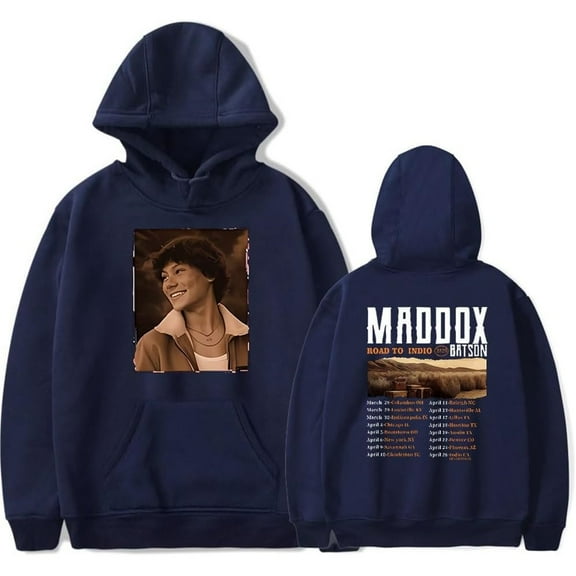 Maddox Batson Road to Indio Tour 2025 Merch Hoodie Pockets Drawstring Unisex Hooded Sweatshirt Fashion Clothing