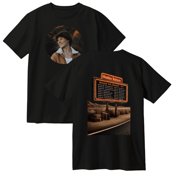 Maddox Batson Road to Indio Tour Cotton T-shirt Unisex Short Sleeve Crewneck Casual Fashion Tee