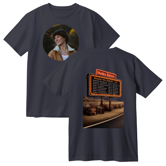 Maddox Batson Road to Indio Tour Cotton T-shirt Unisex Short Sleeve Crewneck Casual Fashion Tee