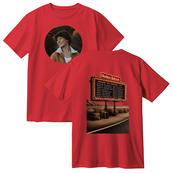 Maddox Batson Road to Indio Tour Cotton T-shirt Unisex Short Sleeve Crewneck Casual Fashion Tee