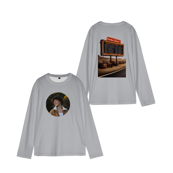 Maddox Batson Road to Indio Tour Long Sleeve T-shirt Unisex Crewneck Tee Casual Streetwear Clothes