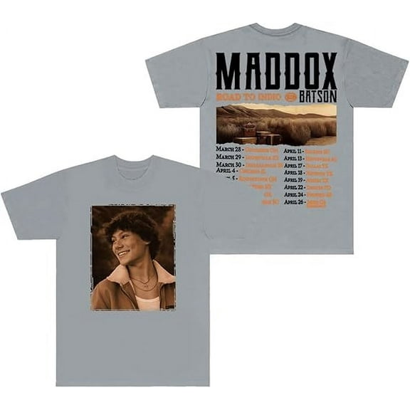 Maddox Batson Road to Indio Tour Tee Women Men Crewneck Short Sleeve Casual T-shirt