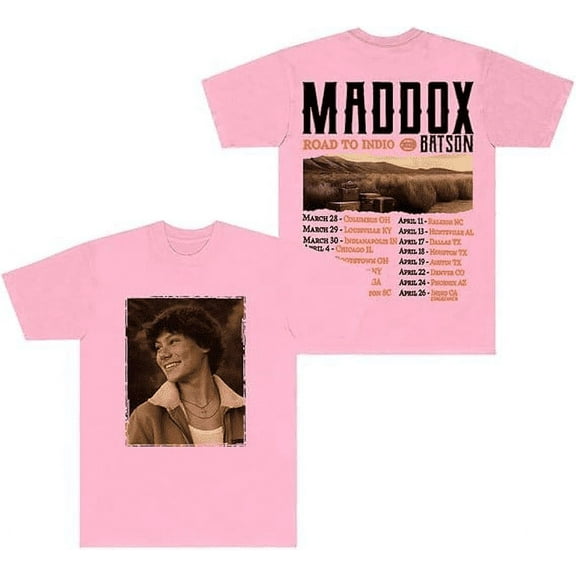 Maddox Batson Road to Indio Tour Tee Women Men Crewneck Short Sleeve Casual T-shirt