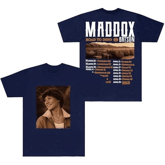 Maddox Batson Road to Indio Tour Tee Women Men Crewneck Short Sleeve Casual T-shirt
