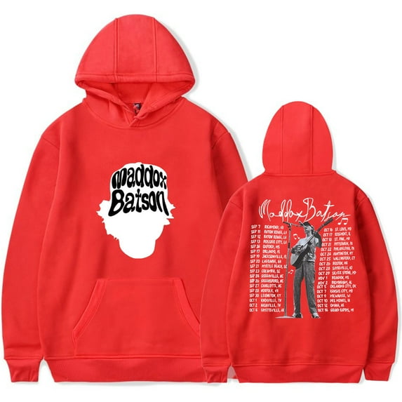 Maddox Batson Tour Hoodies Long Sleeve Streetwear Cosplay Women Men Hooded Sweatshirts