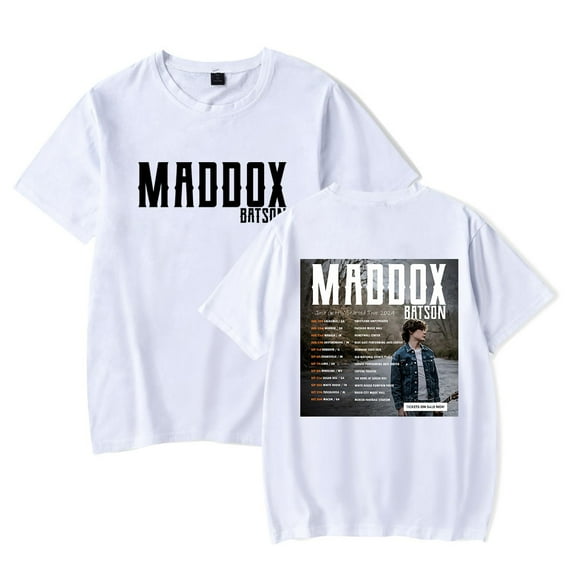 Maddox Batson Tshirt Unisex Crewneck Short Sleeve Tour T-shirts Men Women Casual Stylish Hip Hop Streetwear