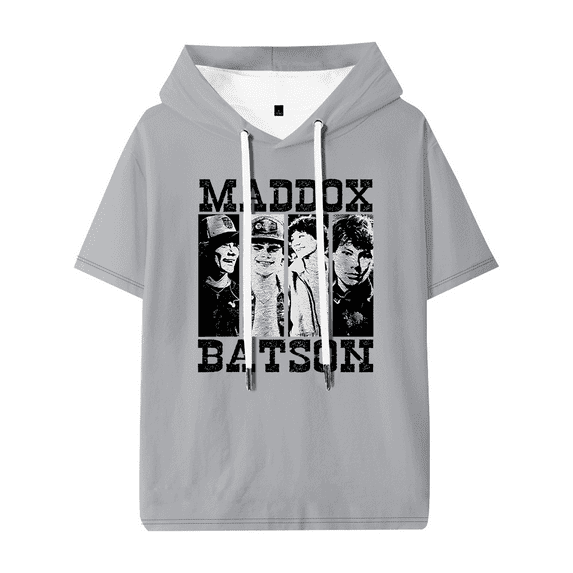 Maddox Batson Vintage Hooded T-shirt Women Men Short Sleeve Tee Casual Fashion Tops