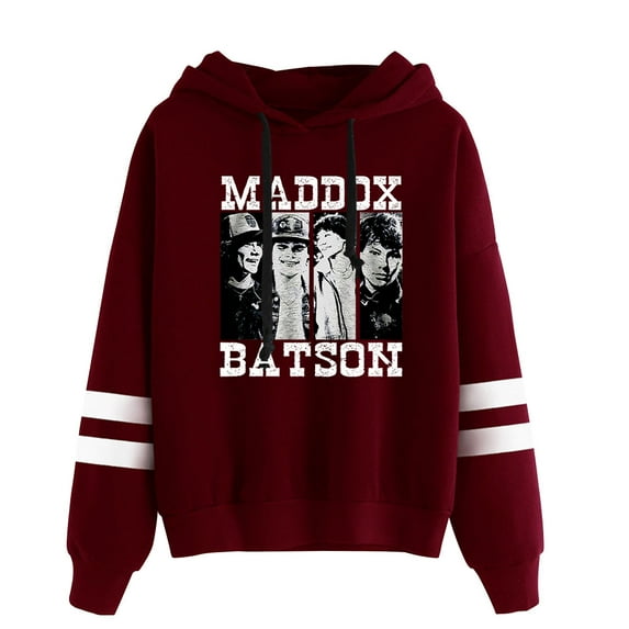 Maddox Batson Vintage Hoodie Unisex Pocketless Long Sleeve Sweatshirt Casual Fashion Pullovers