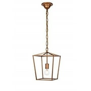 Maddox Collection 1 Light Pendant Lamp In Vintage Gold Finish - 9.75"D X 14.5"H