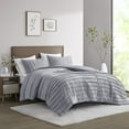 thumbnail image 1 of Maddox Striated Cationic Dyed Oversized Comforter Set with Pleats, 1 of 5