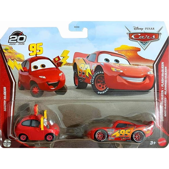 Maddy McGear & Lightning McQueen - 20th Anniversary - 2-Pack 1:55 Diecast New for 2026 for Ages 3+