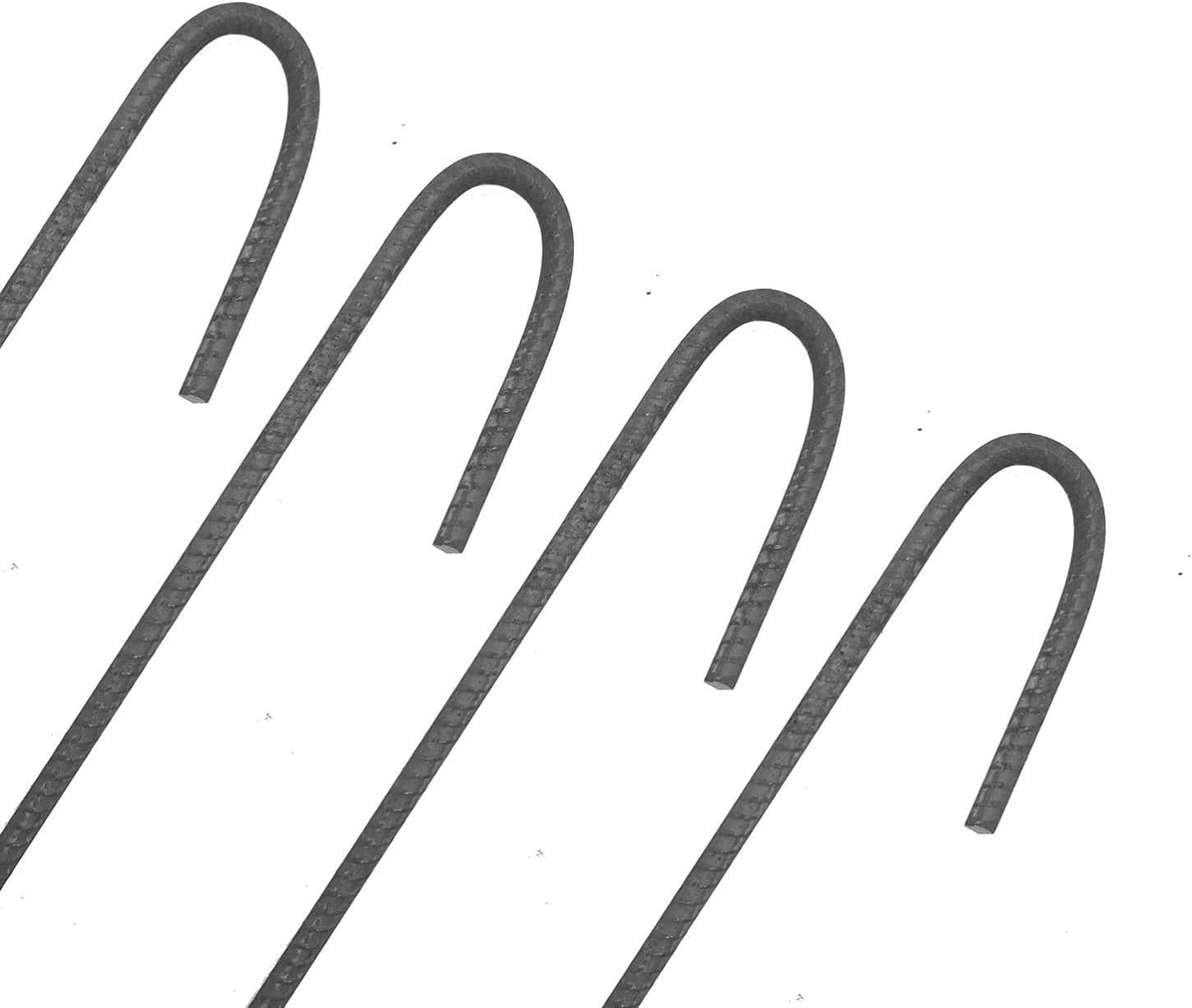 Made (12Pack) Rebar Stakes J Hook Heavy Duty Stabilizing Steel Ground Anchors/Fence Stakes 12