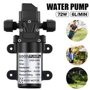 Made 12V Water Pressure Diaphragm Pump 6 L/MIN 5 GPM 72W Self Priming RV Booster Sprayer Pump Micropump For Caravan/RV/Boat/Marine