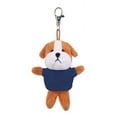 thumbnail image 1 of Made by Alien Personalized Cute Stuffed Animal Bull Dog Plush Key Chain, Fashion Accessory Backpack Clips, Kindergarten Gift, Handbag Pendant (Navy Blue Shirt), 1 of 1