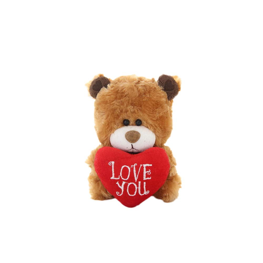 Made by Aliens Adorable Qbeba Teddy Bear 6 Inches Valentine Heart