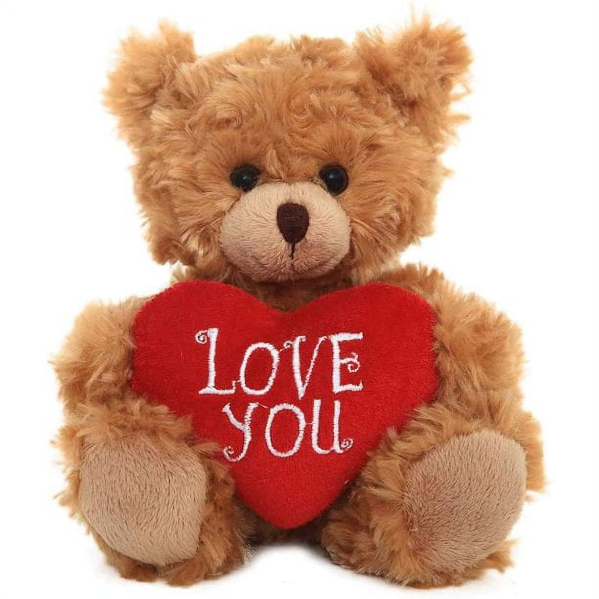 Made by Aliens Brown Mocha Heart Bear Stuffed Animal Love You Bear